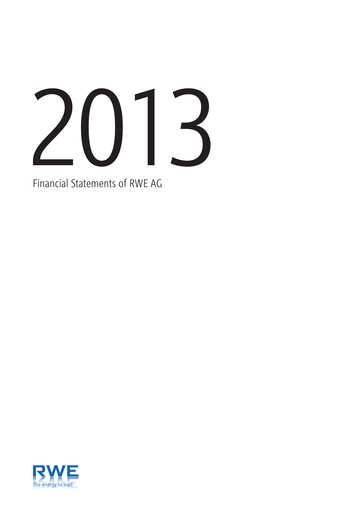 Thumbnail RWE Financial Statement 2013