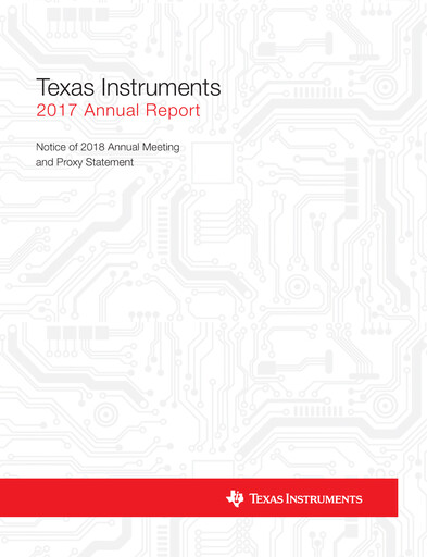 Thumbnail Texas Instruments Annual Report 2017