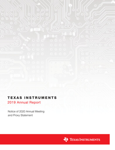 Thumbnail Texas Instruments Annual Report 2019