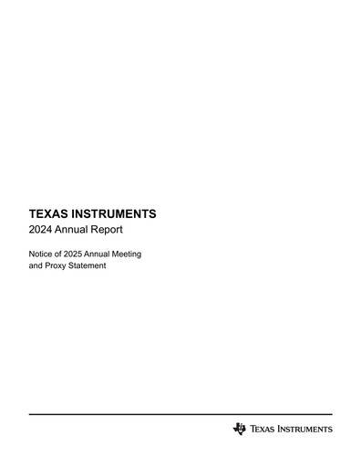Thumbnail Texas Instruments Annual Report 2024