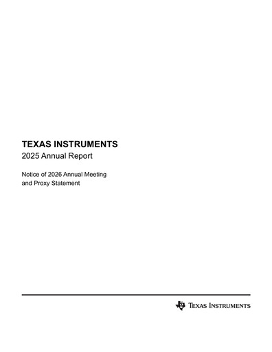 Thumbnail Texas Instruments Annual Report 2025