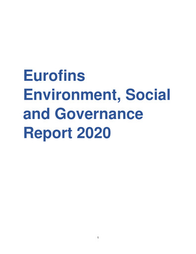 Thumbnail Eurofins Scientific ESG Report 2020
