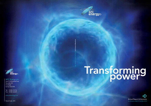 Vorschaubild AFC Energy Jahresbericht 2012