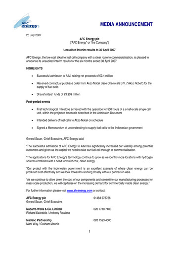 Thumbnail AFC Energy Half-year Report 2007-h1