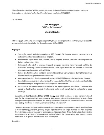 Thumbnail AFC Energy Half-year Report 2020-h1