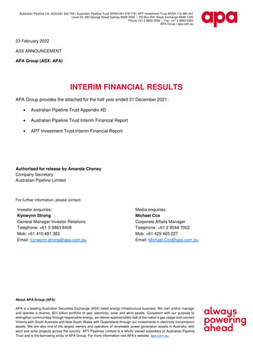 Thumbnail APA Group Half-year Report 2022-h1