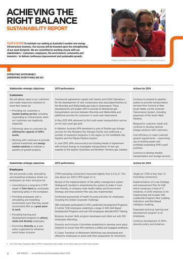 Miniature APA Group Rapport de durabilité 2013