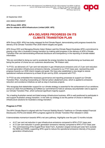 Thumbnail APA Group Sustainability Report 2023