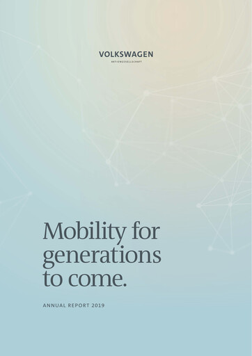 Miniature Volkswagen Rapport annuel 2019