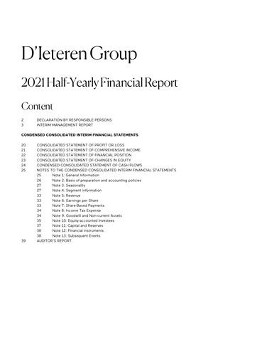 Thumbnail D'Ieteren Group Half-year Report 2021-h1