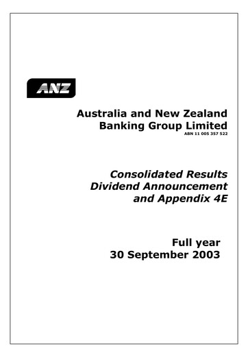 Thumbnail ANZ Bank Financial Statement 2003