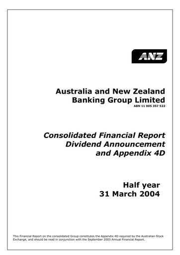 Thumbnail ANZ Bank Financial Statement 2004-h1