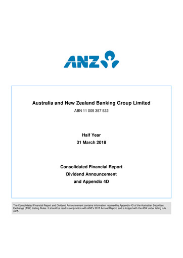 Thumbnail ANZ Bank Half-year Report 2018-h1
