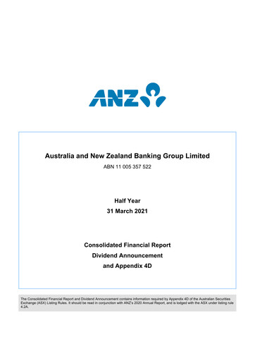 Thumbnail ANZ Bank Half-year Report 2021-h1