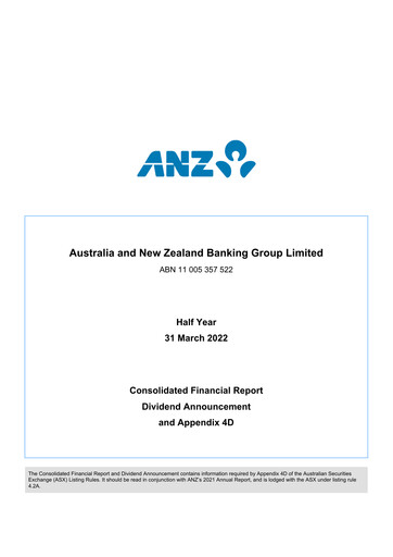 Thumbnail ANZ Bank Half-year Report 2022-h1