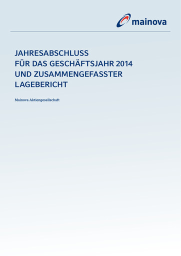 Vorschaubild Mainova Finanzmitteilung 2014