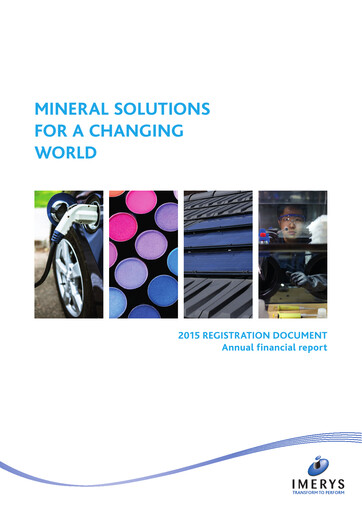 Thumbnail Imerys Universal Registration Document 2015