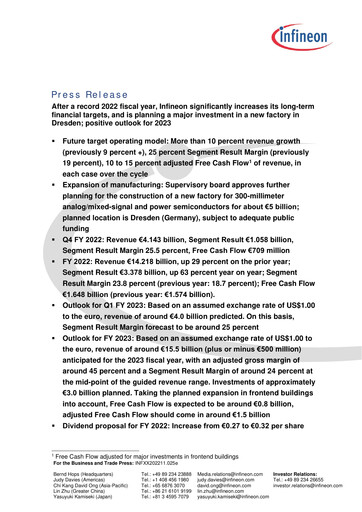 Thumbnail Infineon Financial Statement 2022-q4