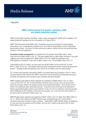 Thumbnail AMP Limited Quarterly Report 2015-q1