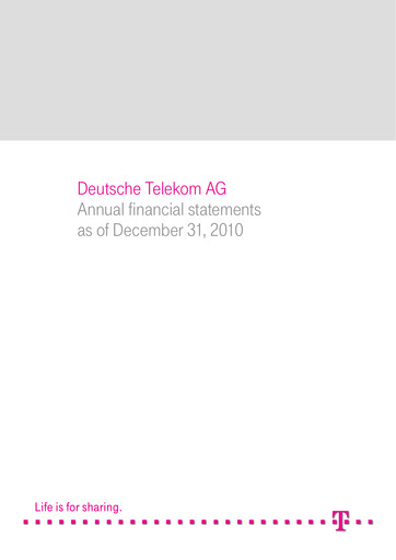 Thumbnail Deutsche Telekom Financial Statement 2010
