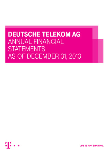 Thumbnail Deutsche Telekom Financial Statement 2013