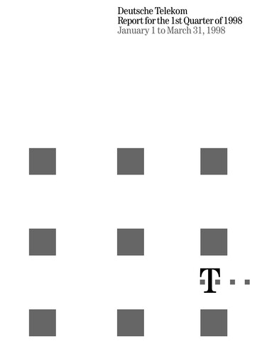 Thumbnail Deutsche Telekom Quarterly Report 1998-q1