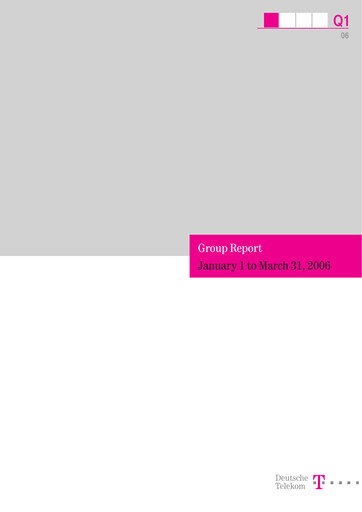 Thumbnail Deutsche Telekom Quarterly Report 2006-q1