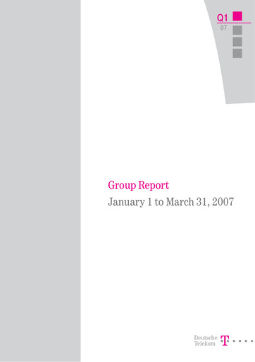 Thumbnail Deutsche Telekom Quarterly Report 2007-q1