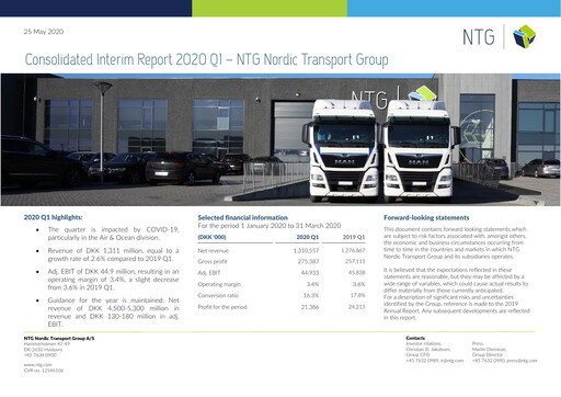 Thumbnail NTG Nordic Transport Group A/S Quarterly Report 2020-q1