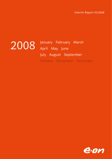 Vorschaubild E.ON Quartalsbericht 2008-q3