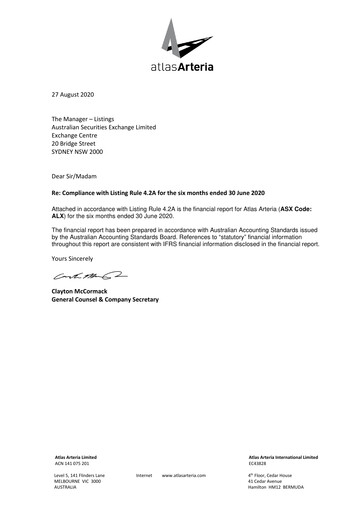 Thumbnail Atlas Arteria Half-year Report 2020-h1