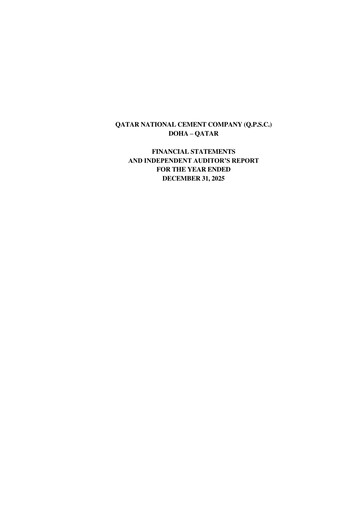 Thumbnail Qatar National Cement Company Financial Statement 2025