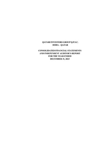 Thumbnail Qatari Investors Group Financial Statement 2023