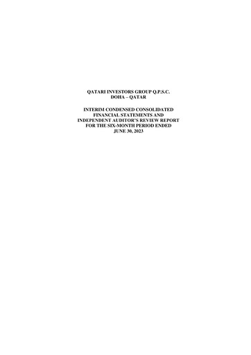 Thumbnail Qatari Investors Group Half-year Report 2023-h1