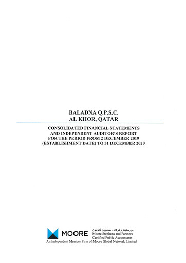 Thumbnail Baladna Financial Statement 2020