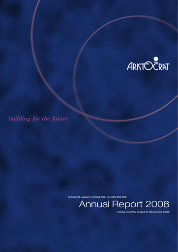 Thumbnail Aristocrat Annual Report 2008