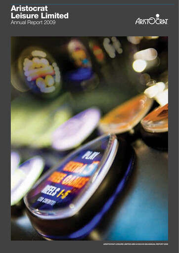 Thumbnail Aristocrat Annual Report 2009