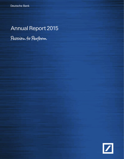 Thumbnail Deutsche Bank Annual Report 2015