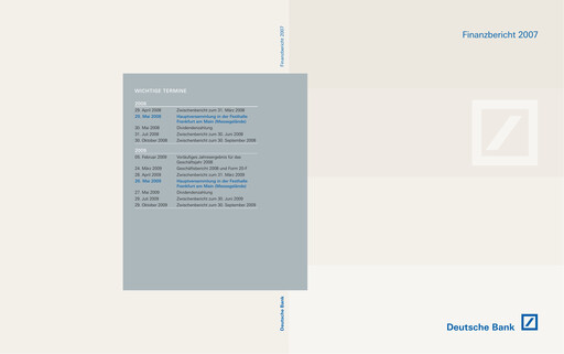 Thumbnail Deutsche Bank Financial Report 2007
