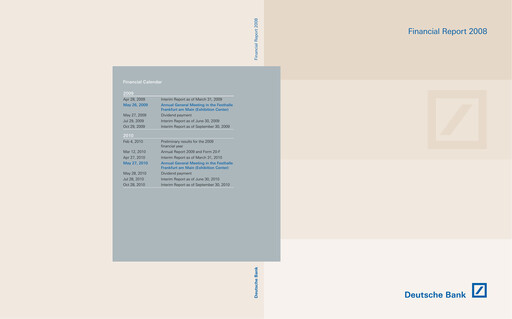 Thumbnail Deutsche Bank Financial Report 2008