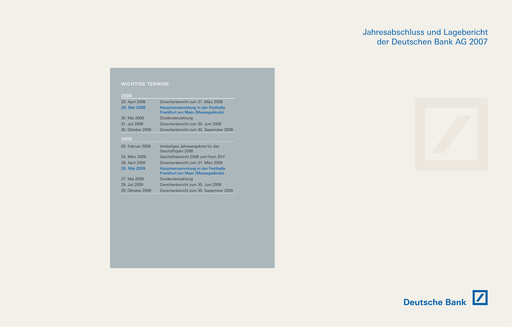 Thumbnail Deutsche Bank Financial Statement 2007
