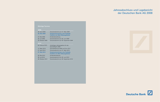 Thumbnail Deutsche Bank Financial Statement 2008