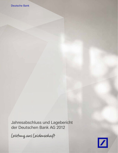 Thumbnail Deutsche Bank Financial Statement 2012