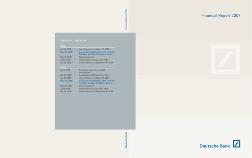 Thumbnail Deutsche Bank Financial Statement 2007