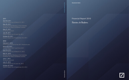Thumbnail Deutsche Bank Financial Statement 2010