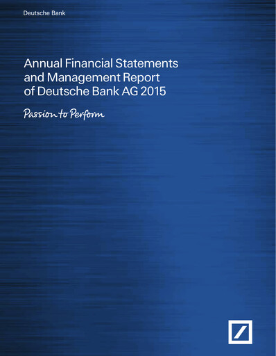 Thumbnail Deutsche Bank Financial Statement 2015