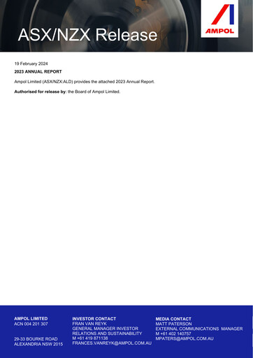 Thumbnail Ampol Annual Report 2023