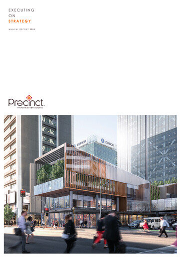 Thumbnail Precinct Properties
 Annual Report 2015