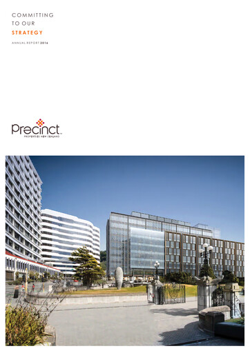 Thumbnail Precinct Properties
 Annual Report 2016