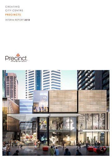 Thumbnail Precinct Properties
 Half-year Report 2018-h1